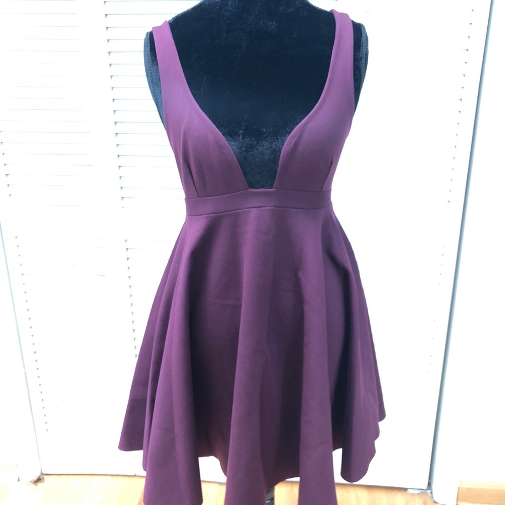 Urban Outfitters Alice and UO Eden dress in wine.